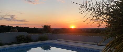 Outdoor pool, a heated pool