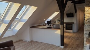 Fridge, microwave, oven, dishwasher - 5 star vacation apartment Dewichow with water view & WLAN - Ferienwohnung Dewichow (Mellenthin)