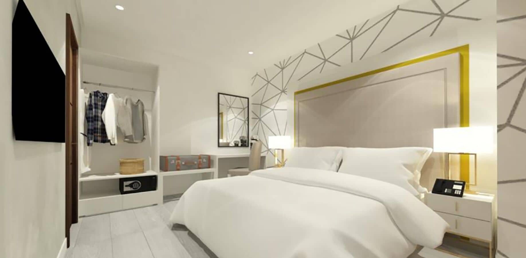 客房 | 高档床上用品、羽绒被、客房内保险箱、办公桌