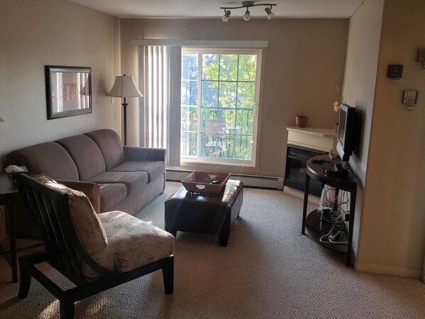 TV, fireplace, offices