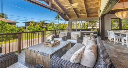 Nalu Hanalei, Stunning Hanalei home right by the beach! TVR#5123