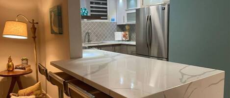 Fridge, microwave, oven