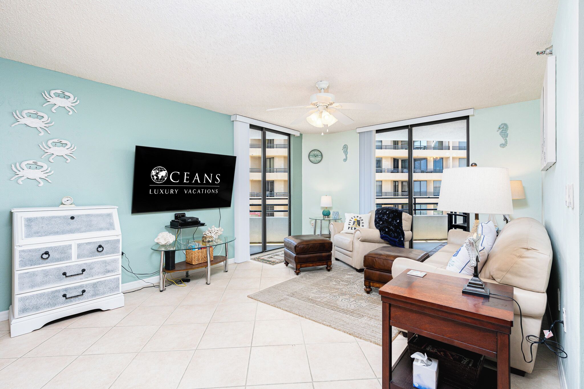 Pool/Beach Open! Oceans Atrium One-Ocean View-2BR/2BA-#403