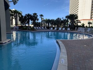 Outdoor pool, a heated pool - Families ~ Couples ~ Snowbirds ~ Gulf Views 7th Floor (Panama City Beach)