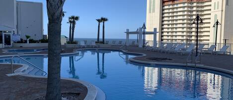 Outdoor pool, a heated pool