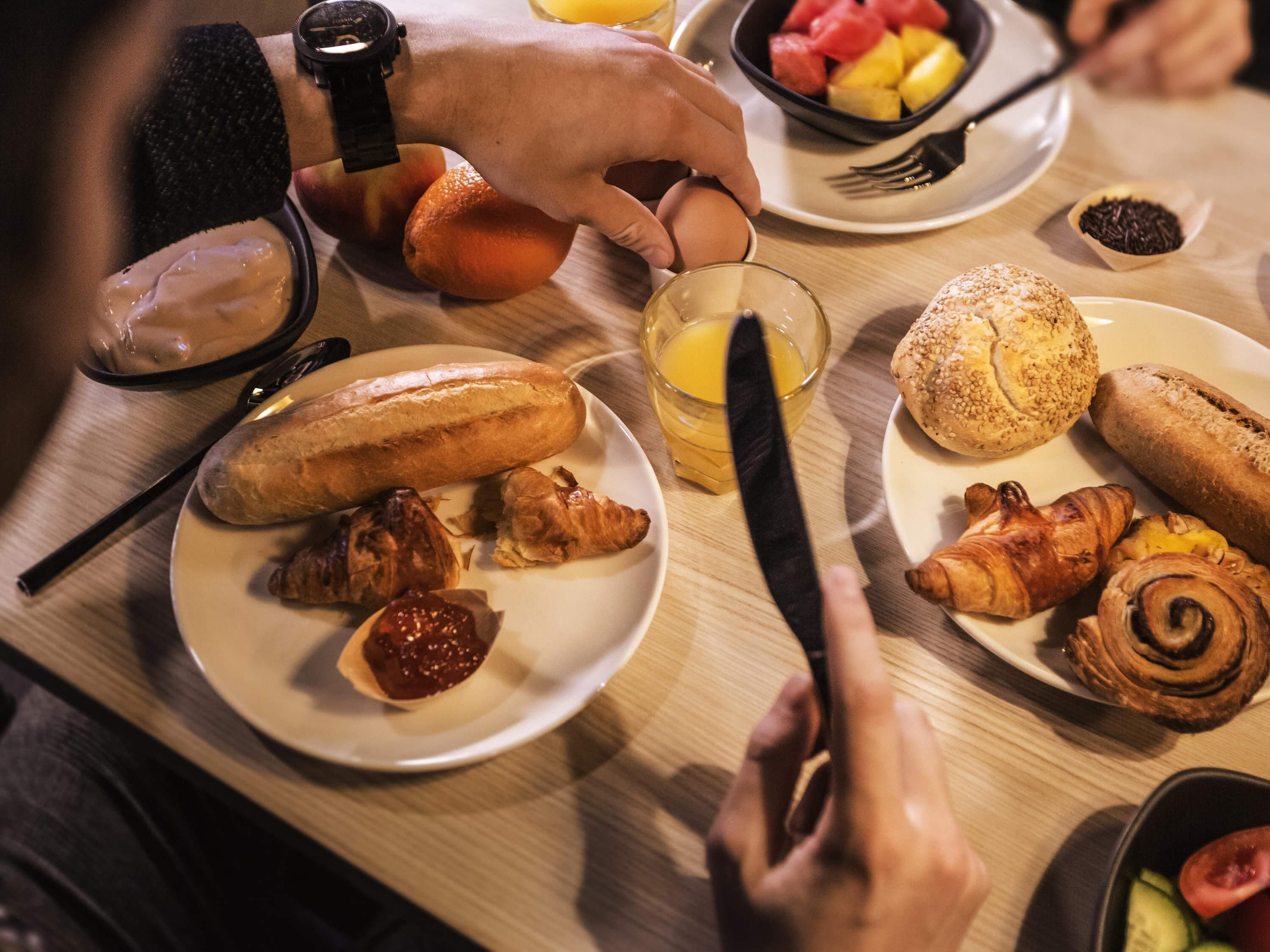 daily buffet breakfast (eur 15 per person)