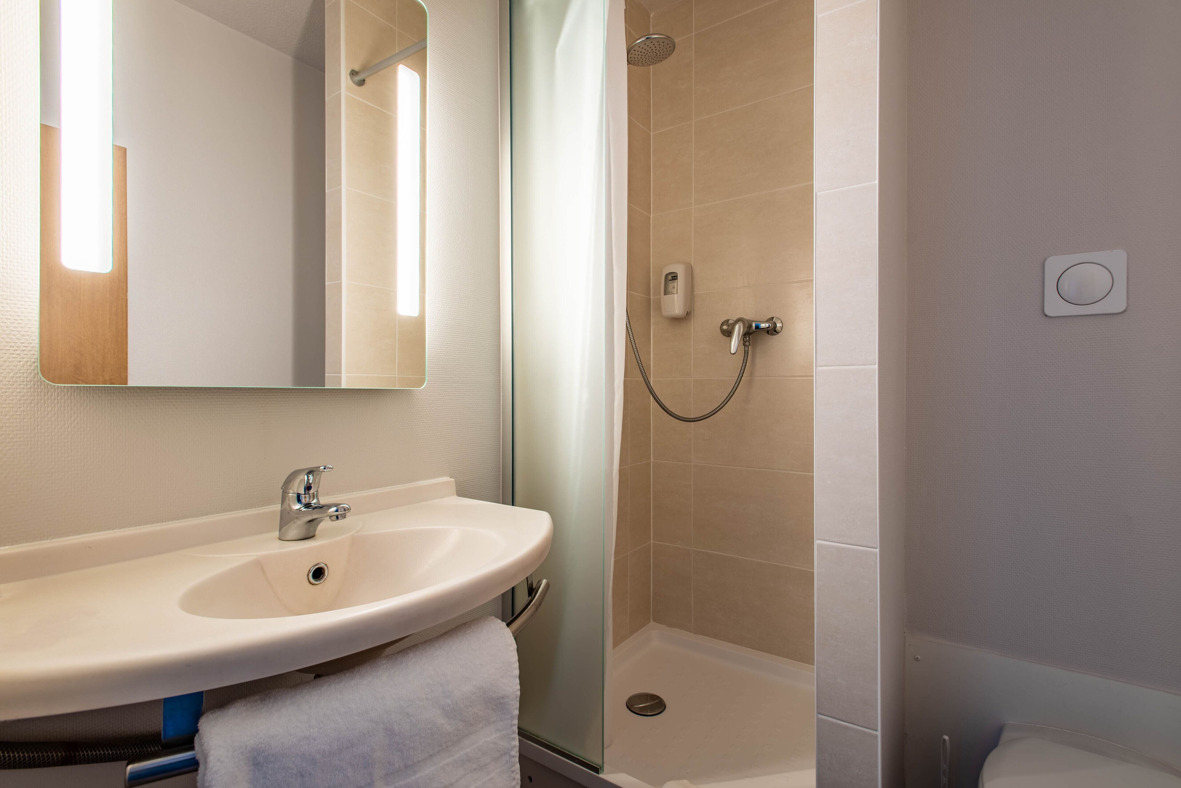 Bathroom | Shower, towels, soap, toilet paper