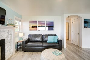 Televisio, takka, DVD-soitin