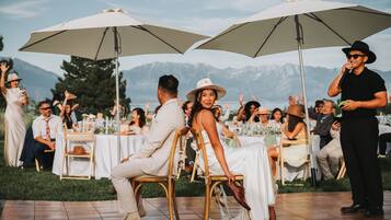 Außenbereich für Bankette