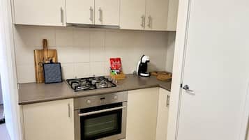 Microwave, oven, dishwasher, high chair