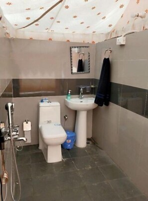 Towels, soap, toilet paper