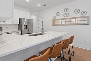 Fridge, microwave, oven, stovetop - *Steps to Beach* Fully Remodeled Single-Level Home - Golf Cart + Bikes (Santa Rosa Beach)