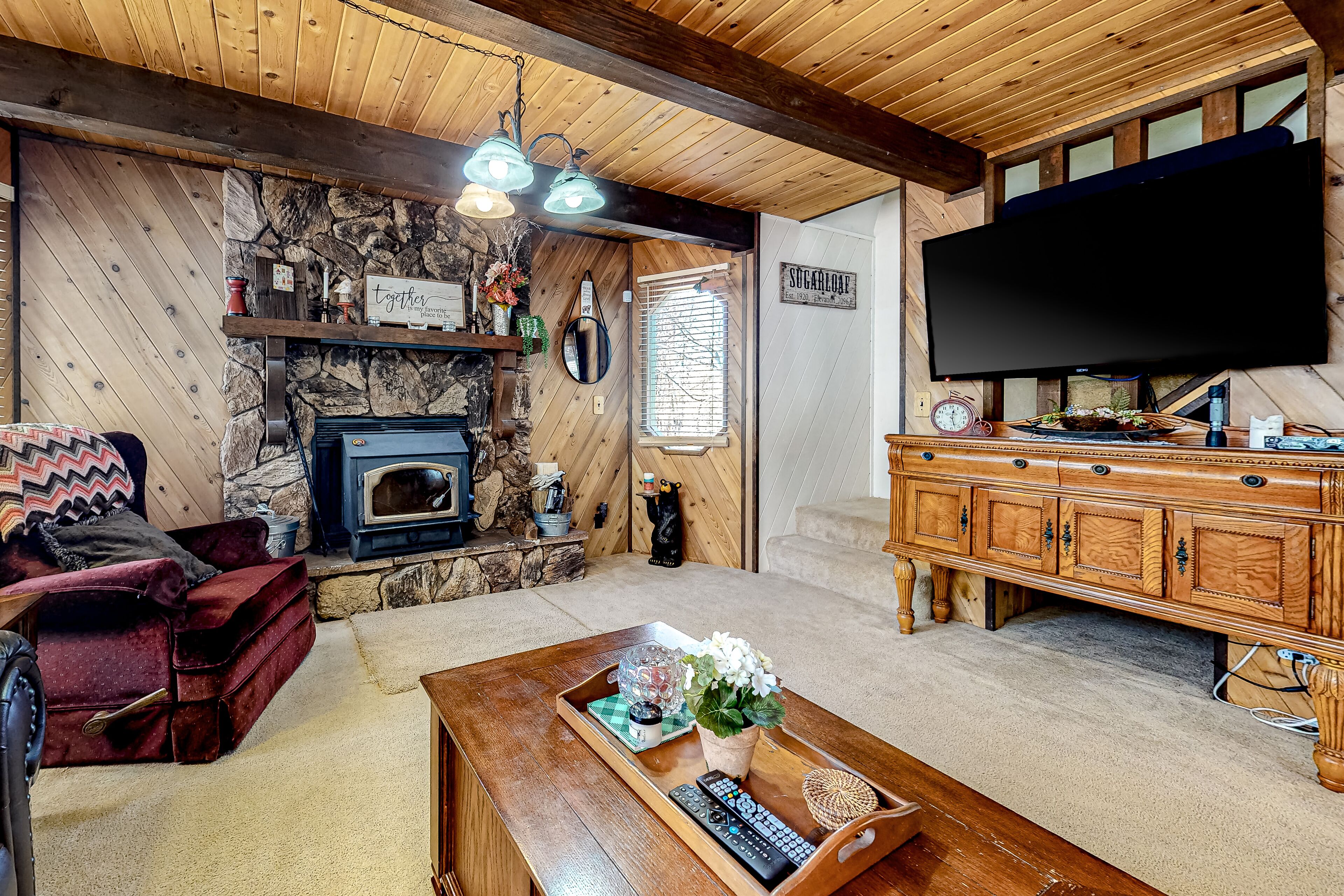 Dog-Friendly Mountain Escape w/ Free WiFi, Wood Fireplace, & Washer/Dryer