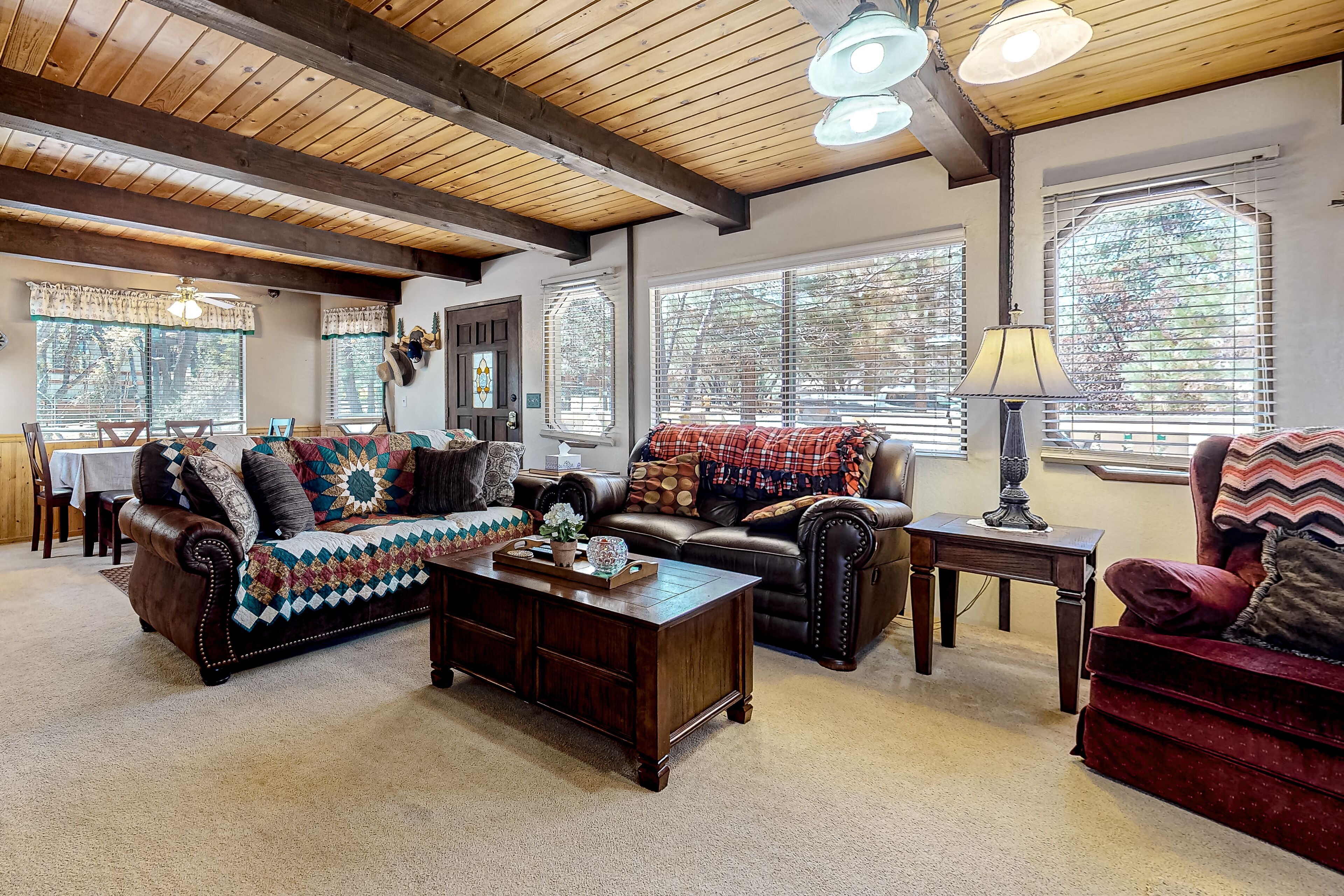 Dog-Friendly Mountain Escape w/ Free WiFi, Wood Fireplace, & Washer/Dryer