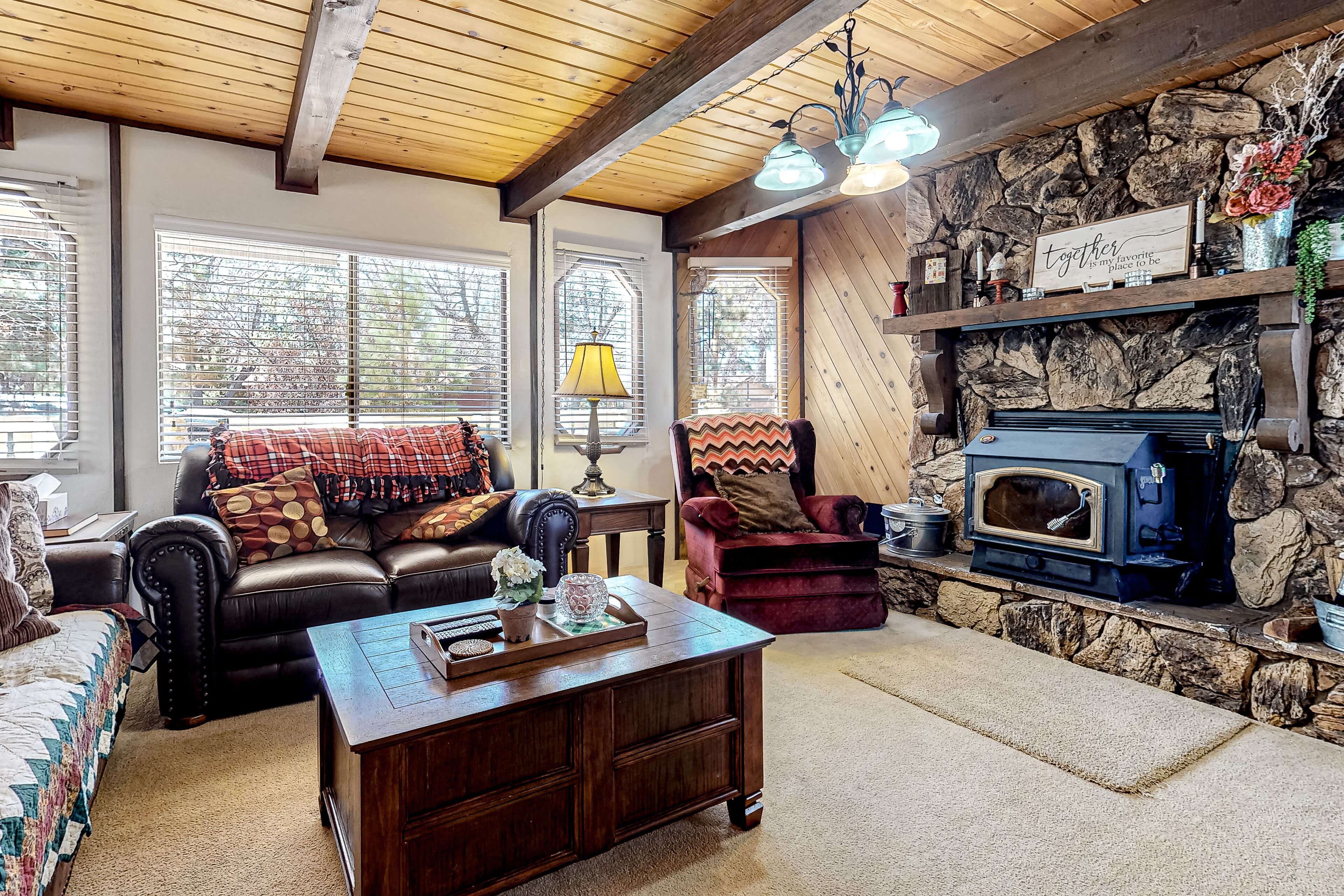 Dog-Friendly Mountain Escape w/ Free WiFi, Wood Fireplace, & Washer/Dryer