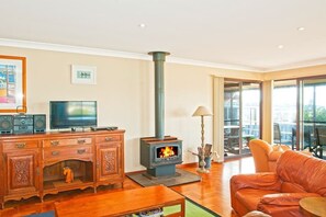 TV, fireplace, stereo