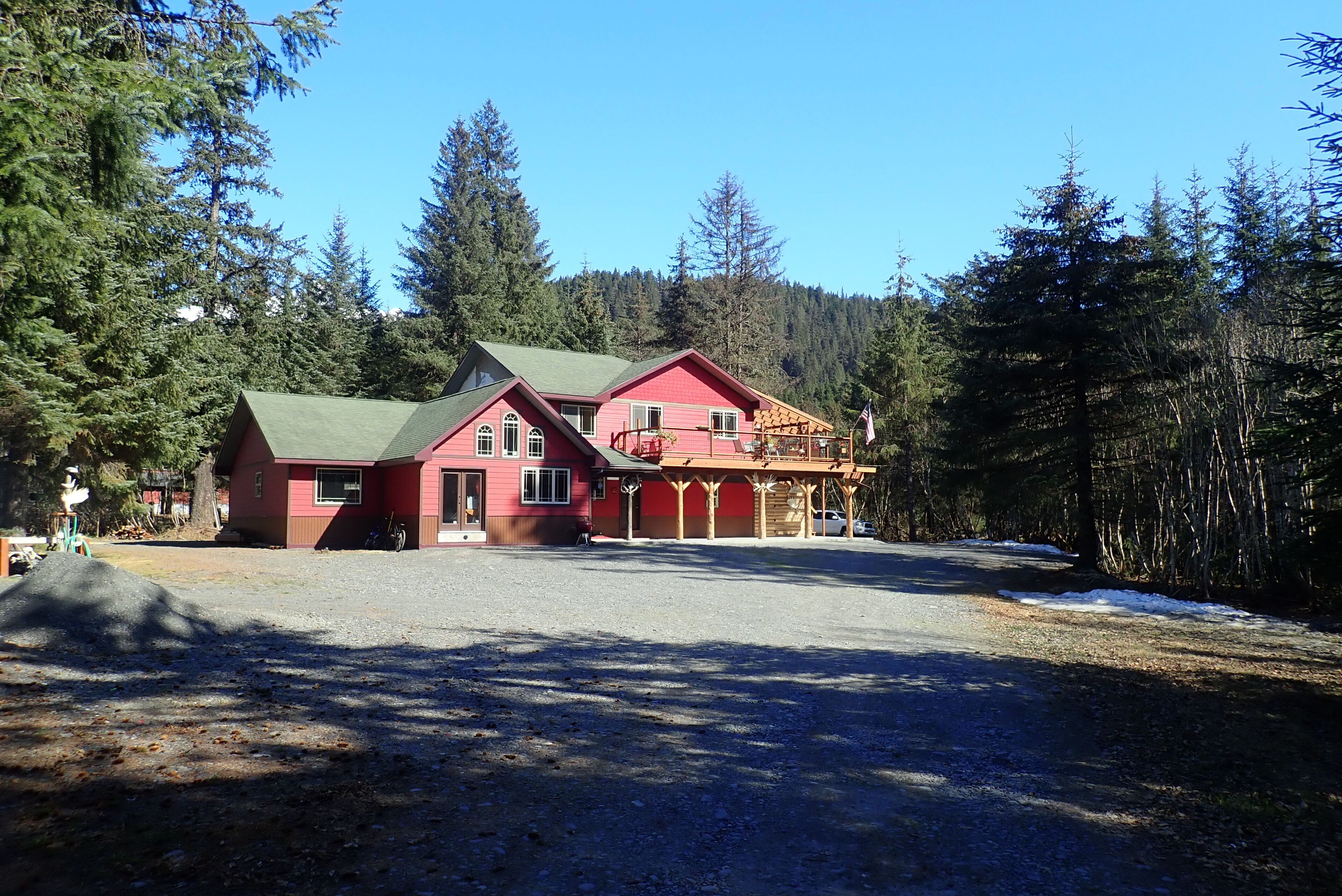 Resurrection Peaks Lodge.  Beautiful home with large deck.  13720 Bruno Road