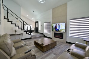 TV connectée, cheminée