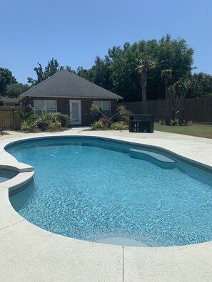 Outdoor pool, a heated pool