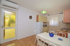 Apartment (A3) | Private kitchen | Fridge, microwave, stovetop, espresso maker