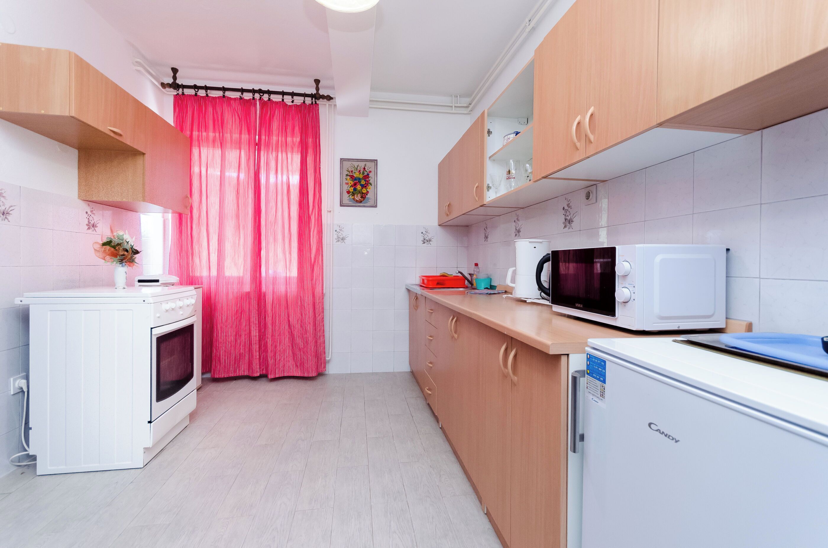 Apartment (A1) | Private kitchen | Fridge, microwave, oven, stovetop