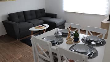 Apartment (A1) | Living room | Fireplace