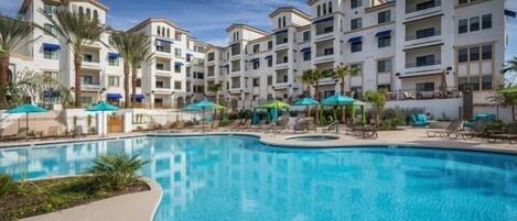 A heated pool