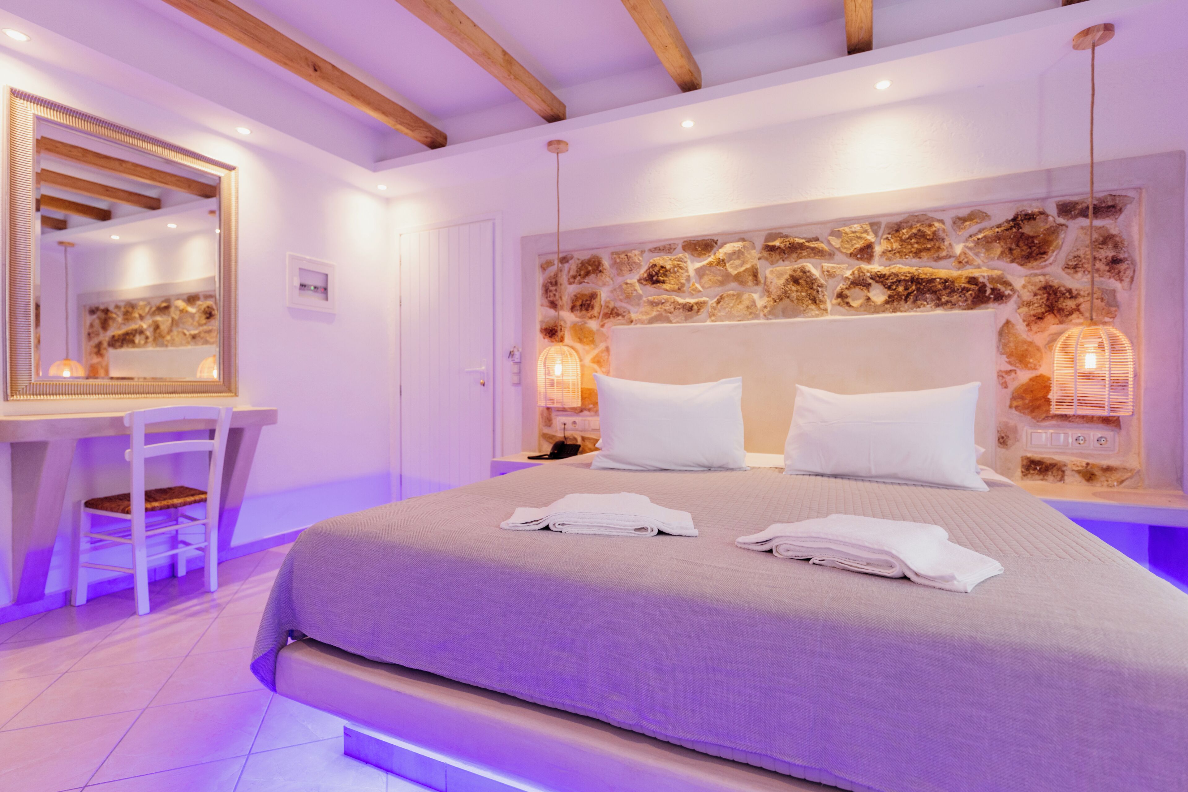 Deluxe Quadruple Room, Garden View | In-room safe, blackout drapes, free wired internet, bed sheets