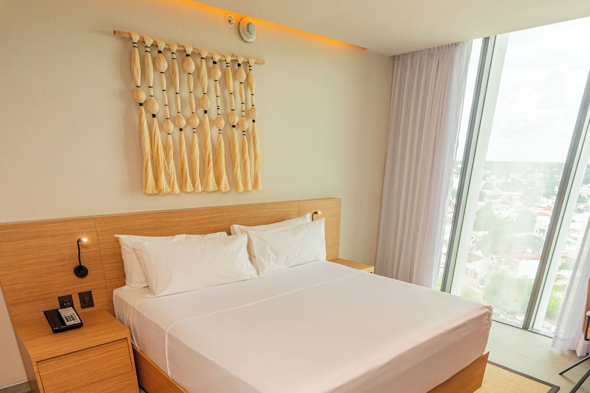 In-room safe, desk, laptop workspace, blackout drapes