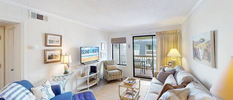 TV, DVD player, books