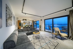 Villa, 2 Bedrooms, Private Pool, Sea View | Living room - Villa Oasis (Zadar)