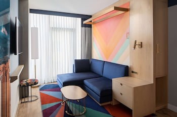 In-room safe, soundproofing, free WiFi, bed sheets at Motto by Hilton New York City Chelsea