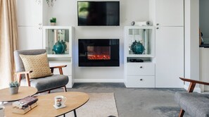 TV, DVD player, stereo