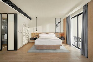 客房, 1 張特大雙人床 (Balcony) | 房內夾萬、書桌、遮光窗簾/窗簾、熨斗/熨衫板