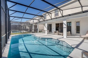 A heated pool