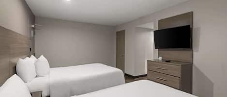 Desk, blackout curtains, iron/ironing board, free WiFi