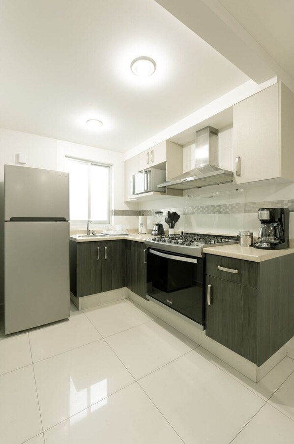 Departamento Confort | Cocina privada | Utensilios de cocina