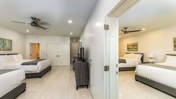 Quarto família | 1 quarto, roupas de cama antialérgicas, camas com colchões pillow-top