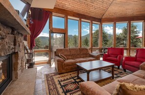 Smart TV, fireplace, video games, books