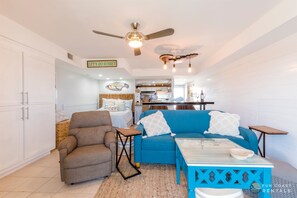 Smart TV, books - Stunning Ocean Views STEPS from the Beach with Pool! Fabulous 4th Floor Studio! (New Smyrna Beach)