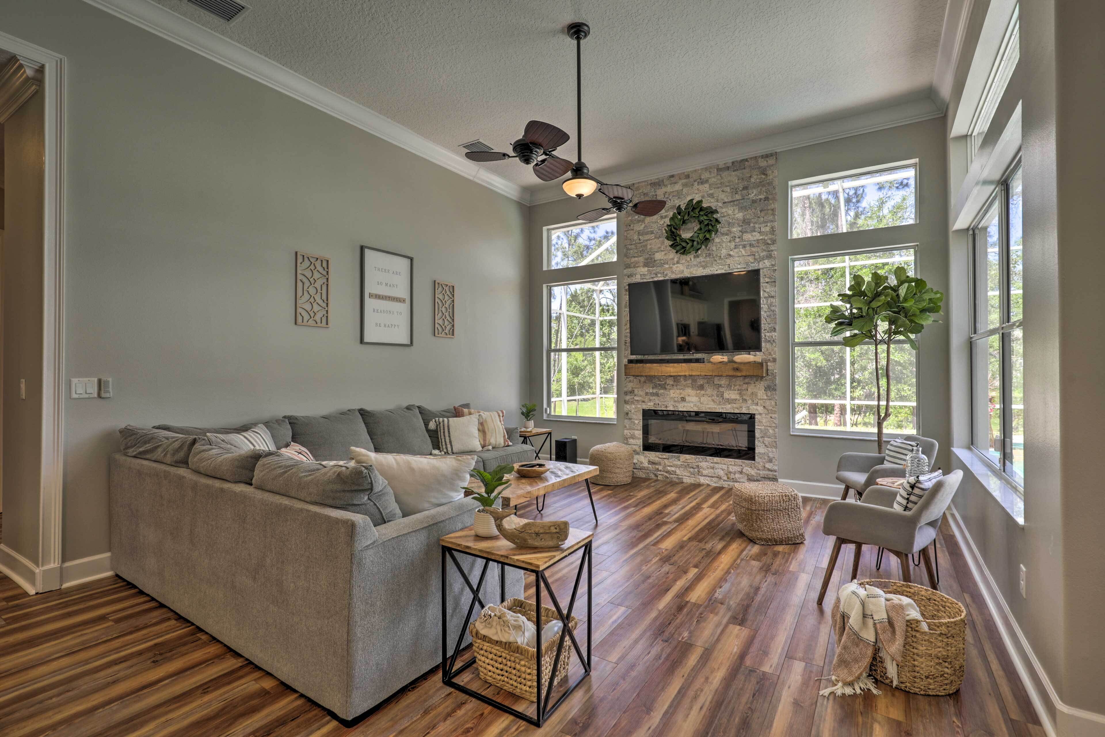 Large Upscale Home with Pool: 7 Mi to Beaches!