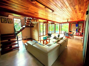 Comfort House, 3 Bedrooms | Living area - Corcovado Private Villas (Puerto Jiménez)