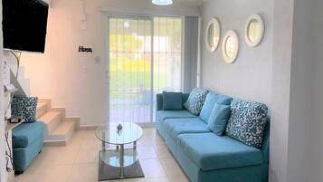 TV connectée, cheminée, baby-foot