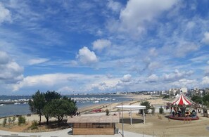 Vlak bij het strand