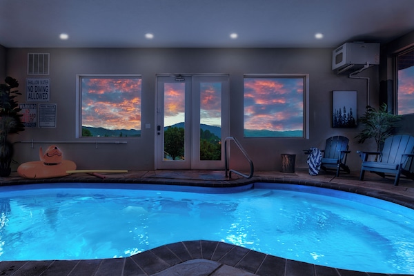 Our indoor pool with a view