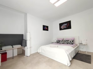 1 habitación, escritorio, tabla de planchar con plancha y internet 