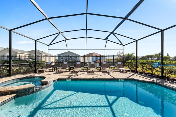 A heated pool