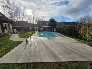 Outdoor pool - House 12 persons with heated indoor pool 7min from Cabourg (Petiville)