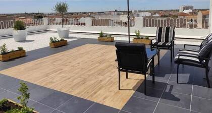 Aura is the attic with its spectacular terrace