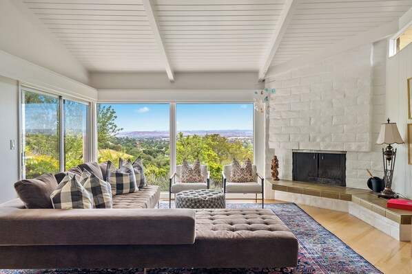 Smart TV, chimenea y reproductor de DVD